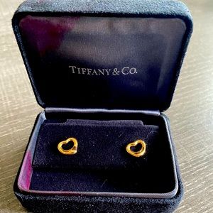 Tiffany & Co. Elsa Peretti open heart earrings gold